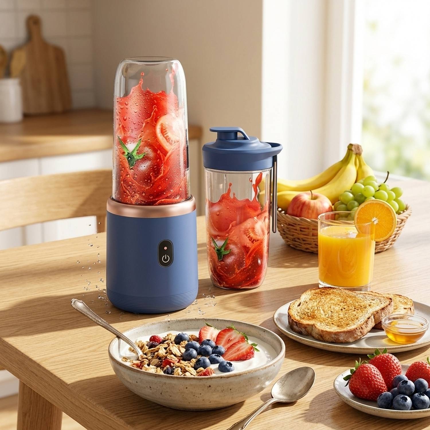 Meeshree Portable Blender Mini Juicer Rechargeable Electric for Daily Kitchen 100 W Juicer Mixer Grinder