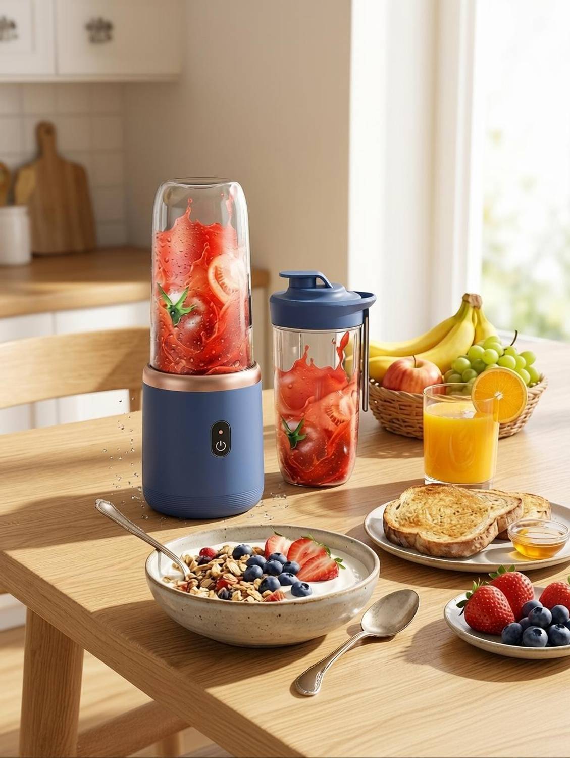 Meeshree Portable Blender Mini Juicer Rechargeable Electric for Daily Kitchen 100 W Juicer Mixer Grinder