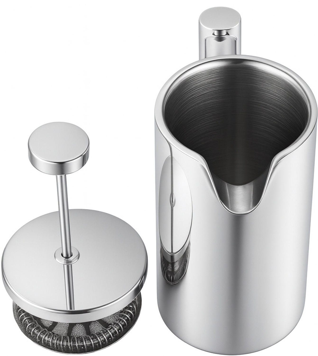 Image of Definite Stainless Steel 800ml 4-Layer Filtration Rust-Proof 786g Body French Press 4 Cups Coffee Maker