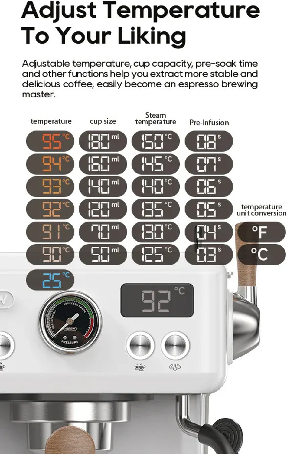 Image of Hibrew H10 Plus Semi-Auto Espresso Machine | PID | 58mm | 20 Bar 10 Cups Coffee Maker