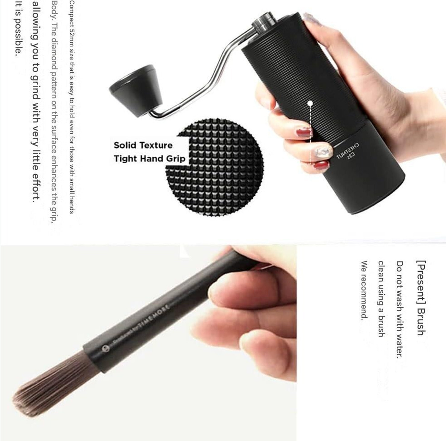 Image of TIMEMORE Chestnut C3S Manual Coffee Grinder Conical Burr Portable Hand Coffee Grinder 2 Cups Coffee Maker