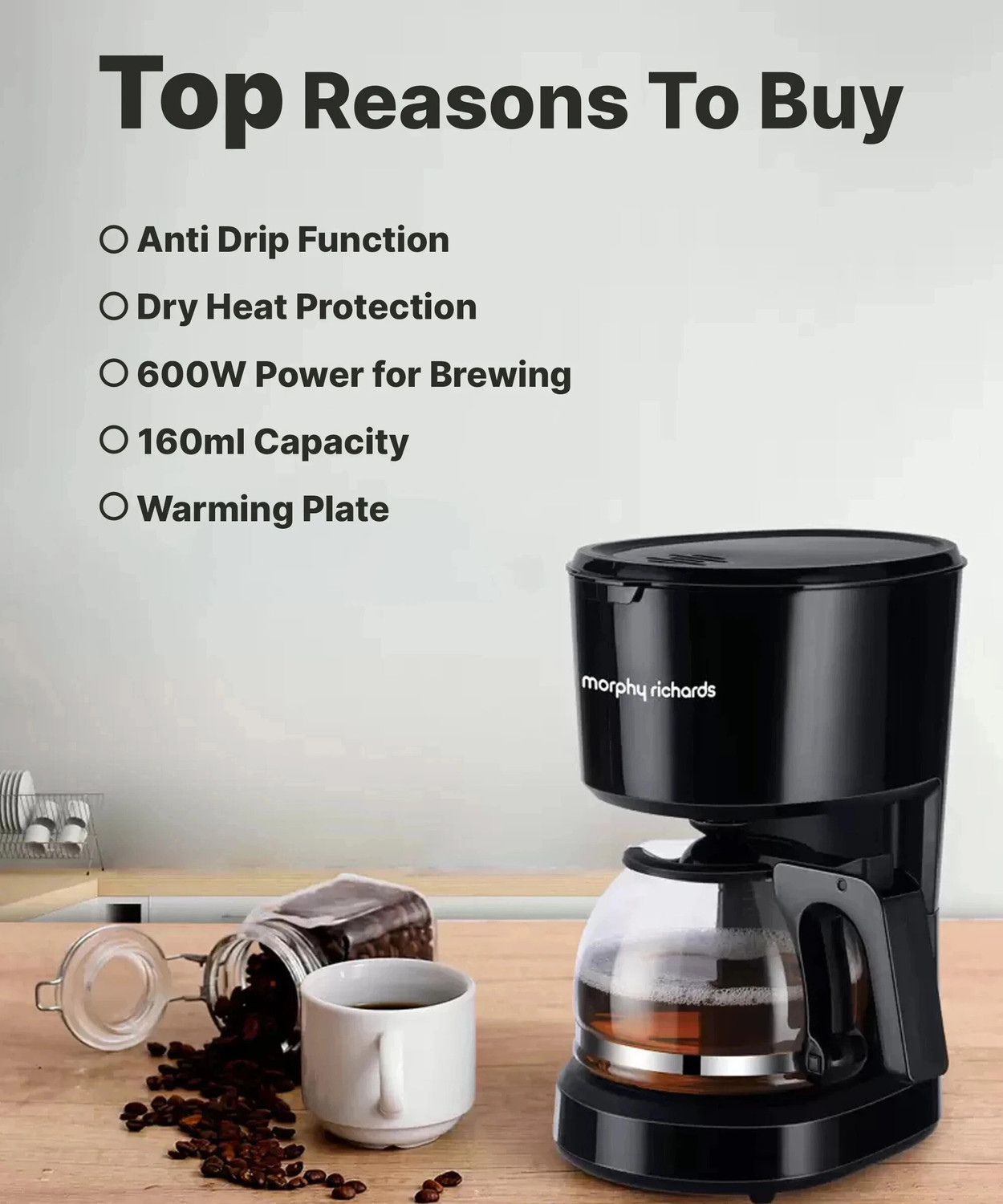 Image of Morphy Richards Europa 6 Cups Coffee Maker