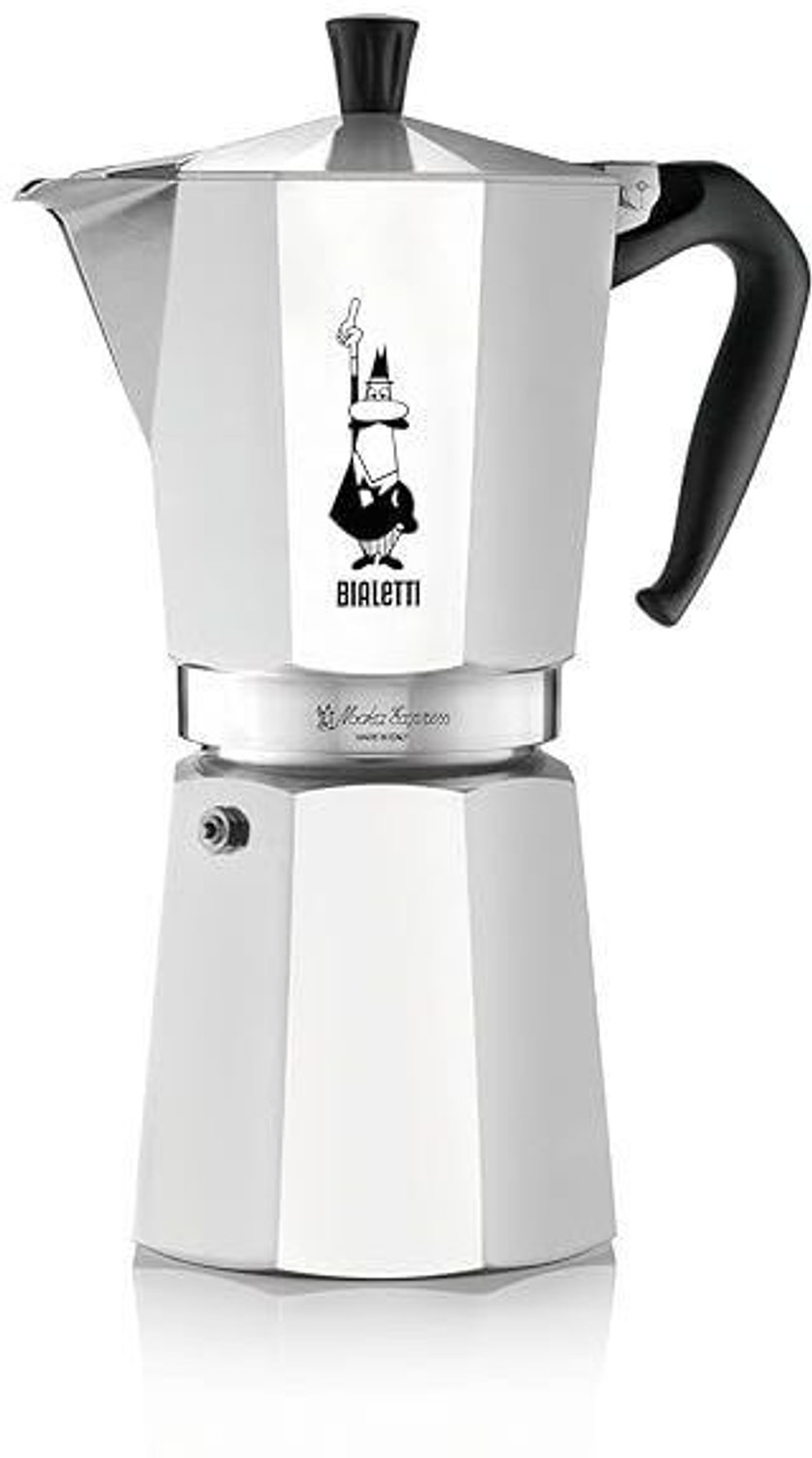 Image of Bialetti Moka Express Stove Top Espresso Coffee Maker Acrylic Handle & Knob 2 cups 12 Cups Coffee Maker