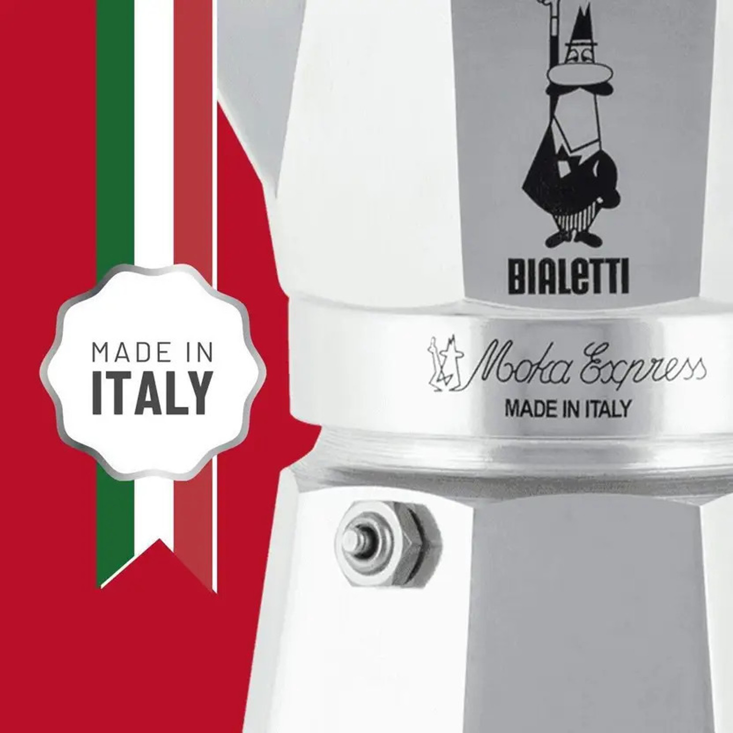 Image of Bialetti MOKA EXPRESS 1164 4 Cups Coffee Maker (Silver) 4 Cups Coffee Maker