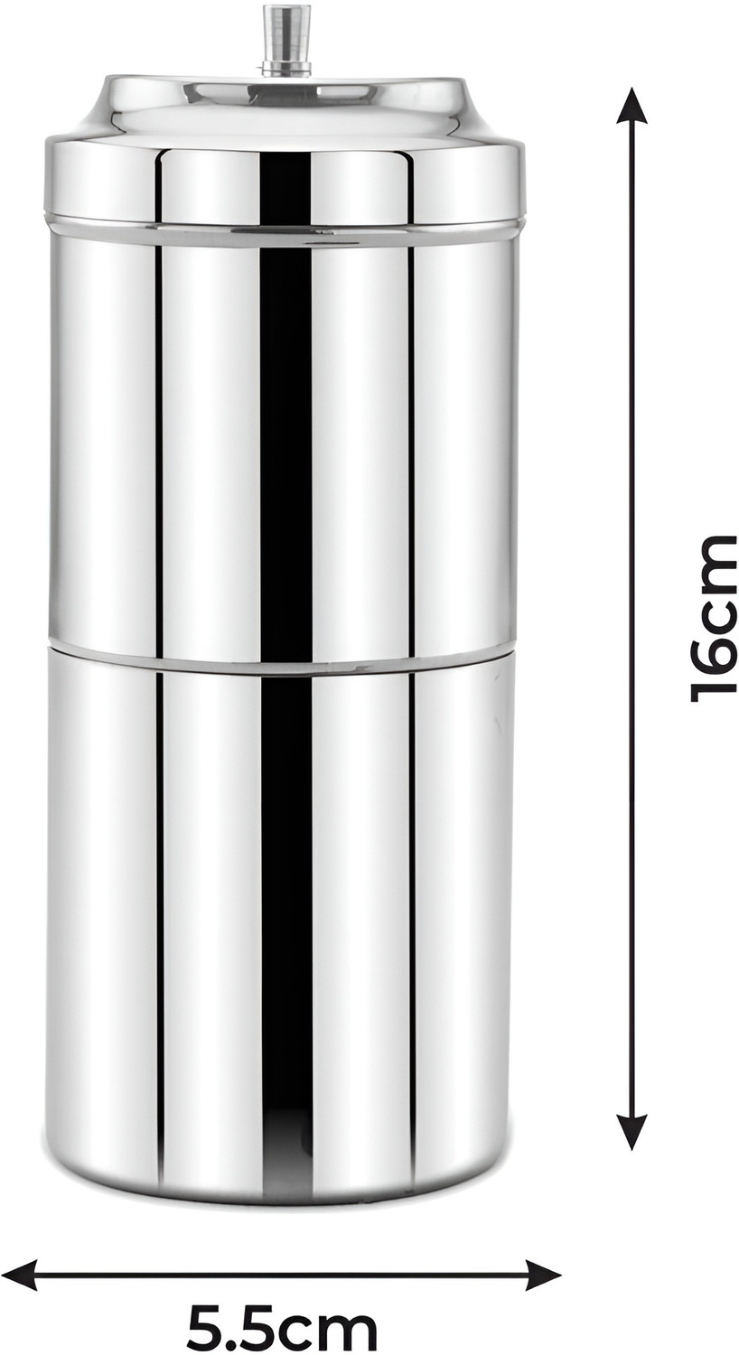 Image of CENTURA Stainless Steel South Indian Style Drip Coffee Filter /Coffee Maker 3 Cups Coffee Maker