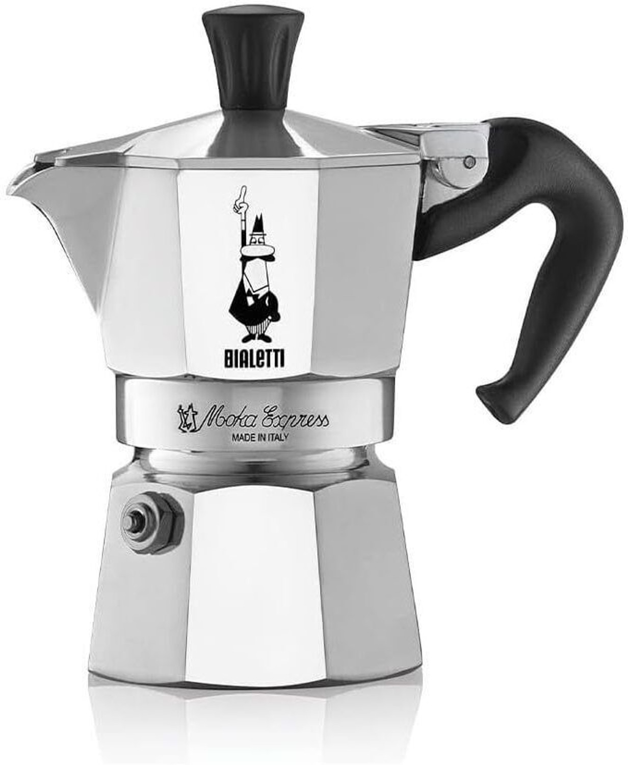 Image of Bialetti Moka Express Stove Top Espresso Coffee Maker Acrylic Handle & Knob 2 cups 2 Cups Coffee Maker