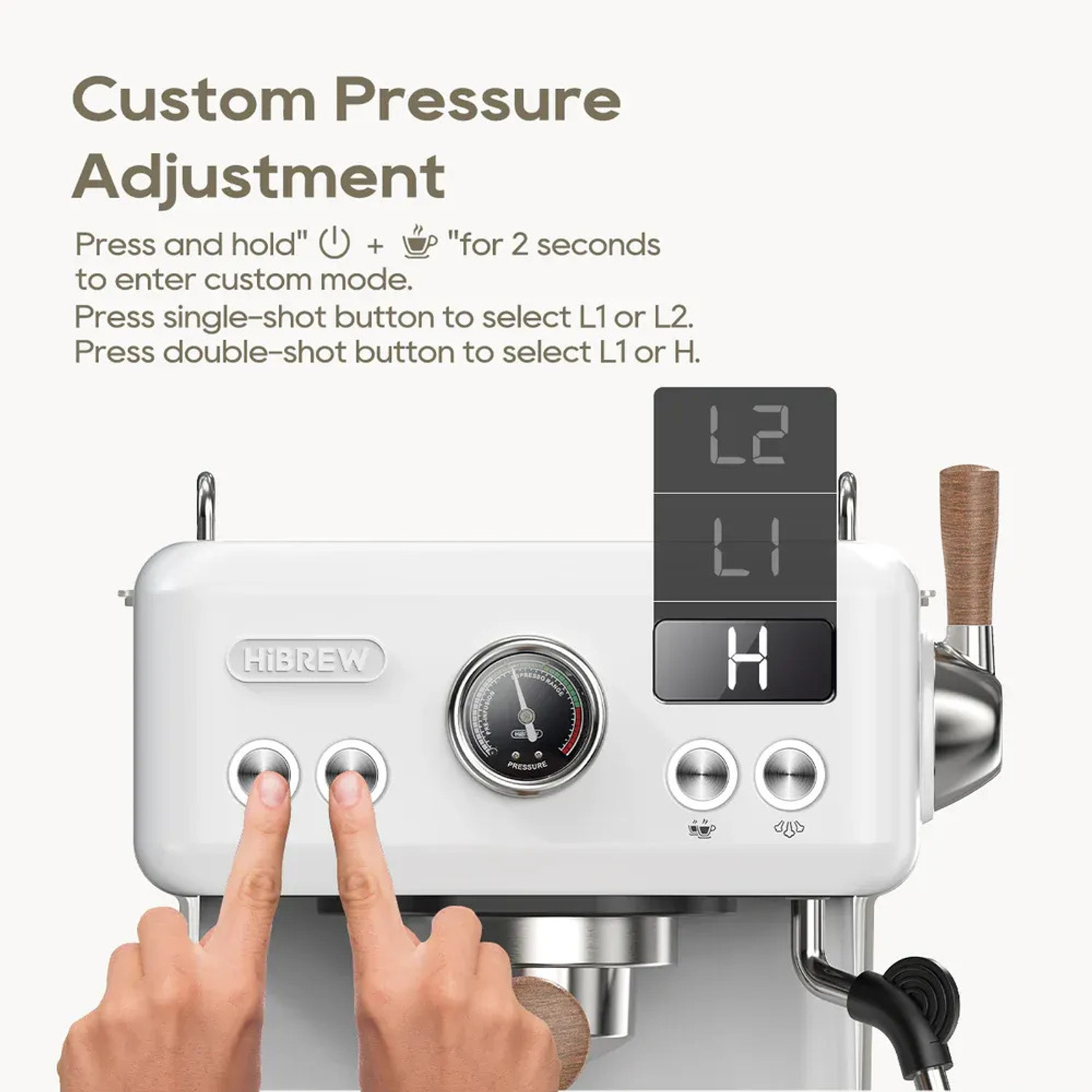 Image of Hibrew H10 Plus Semi-Auto Espresso Machine | PID | 58mm | 20 Bar 10 Cups Coffee Maker