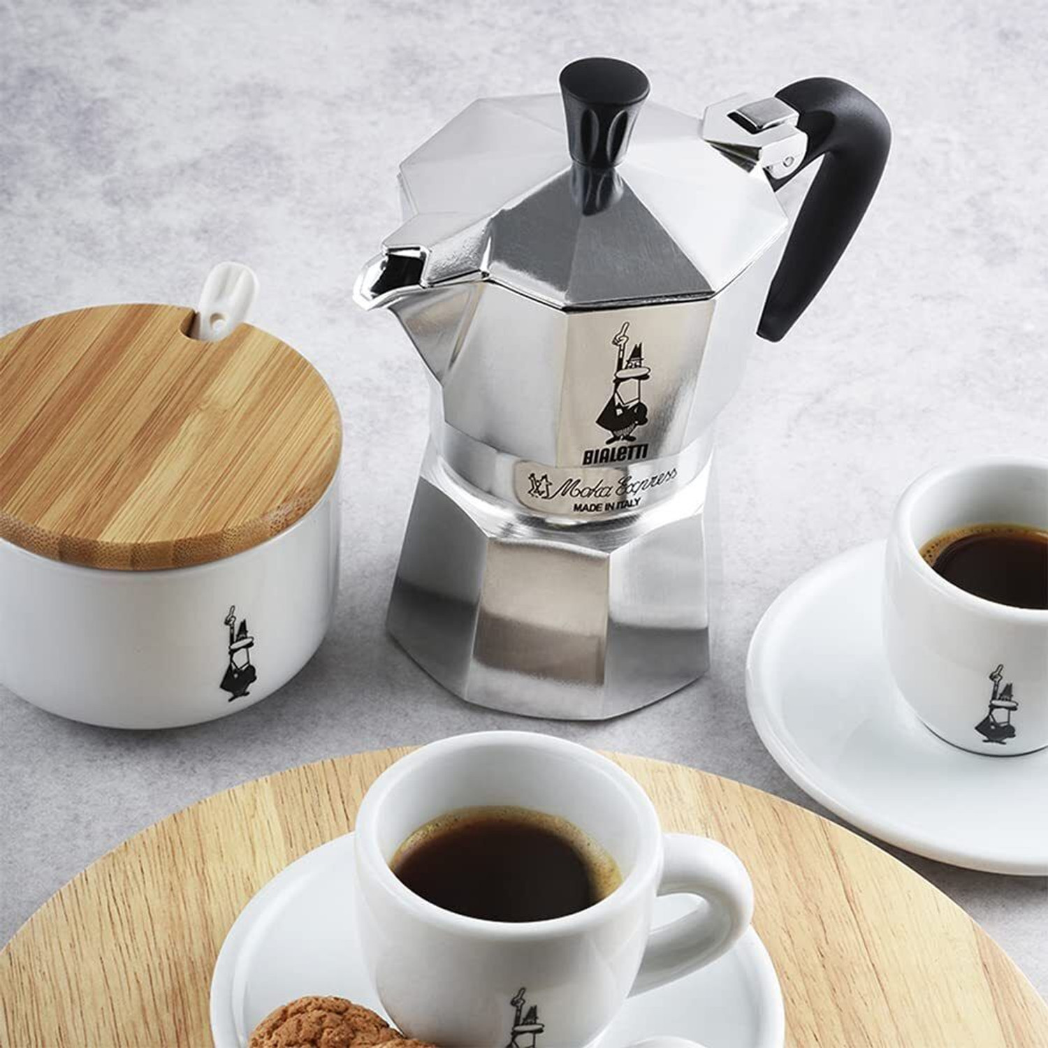Image of Bialetti Moka Express Stove Top Espresso Coffee Maker Acrylic Handle & Knob 2 cups 2 Cups Coffee Maker