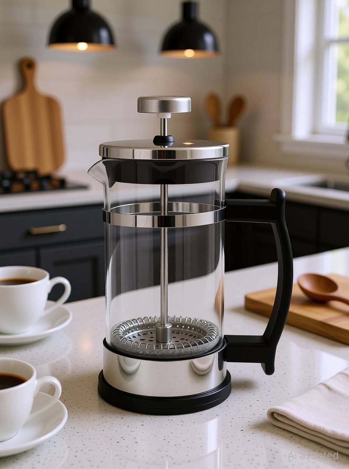 3d Creations French Press Maker (350 ML) 3 Cups Coffee Maker