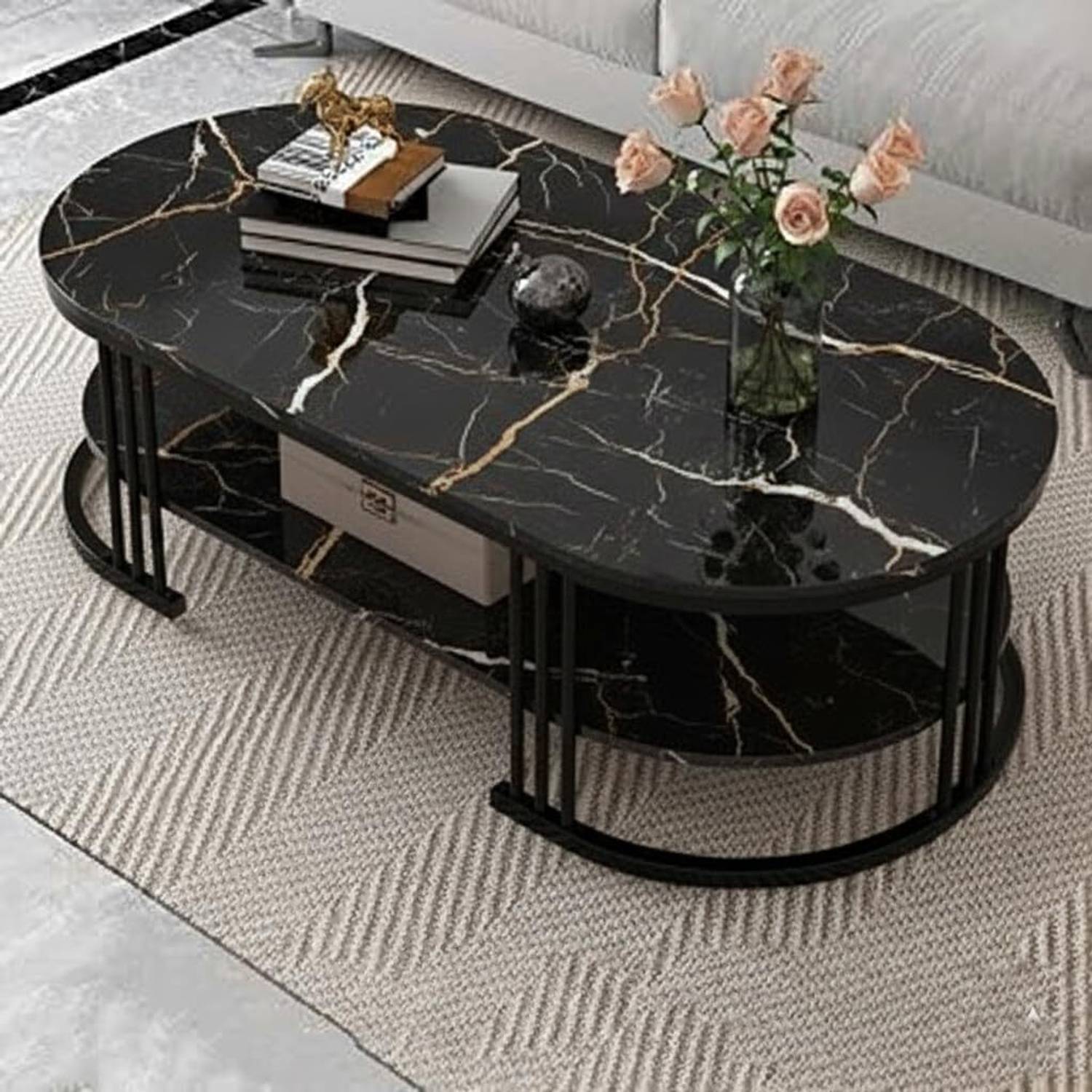 CROWN ART SHOPPEE Luxury Center Table for Living Room, Stylish Te