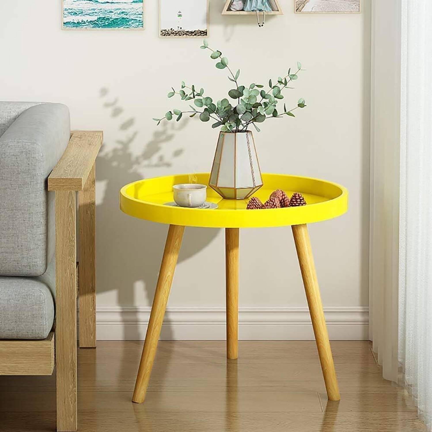Device Bas with BROWN ART SHOPPEE Coffee Table Tray Table Side Ta