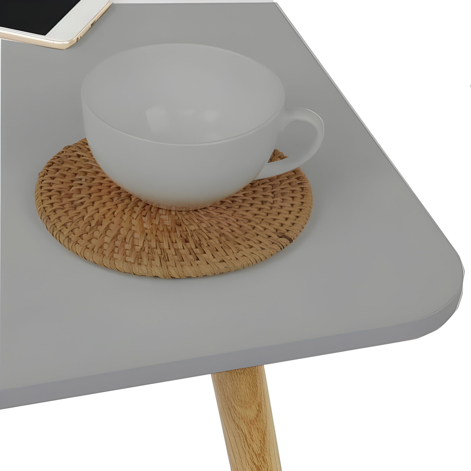 Image of etiquette art Side Table, Coffee Table End Table Accent Table Living Room Bedroom,18 inch Engineered Wood Coffee Table