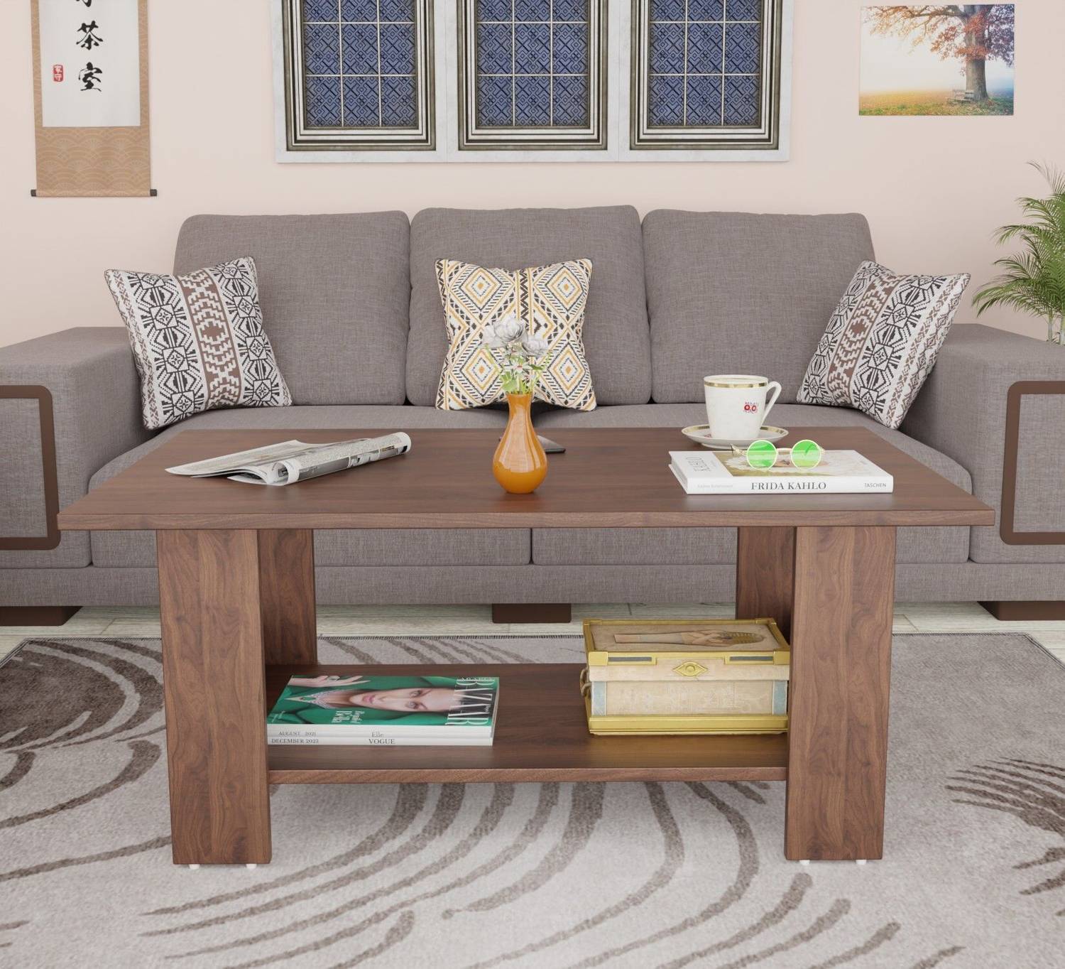 Arizen Multipurpose Coffee Table, Console Table, Sofa Table Easy To Assemble Engineered Wood Coffee Table