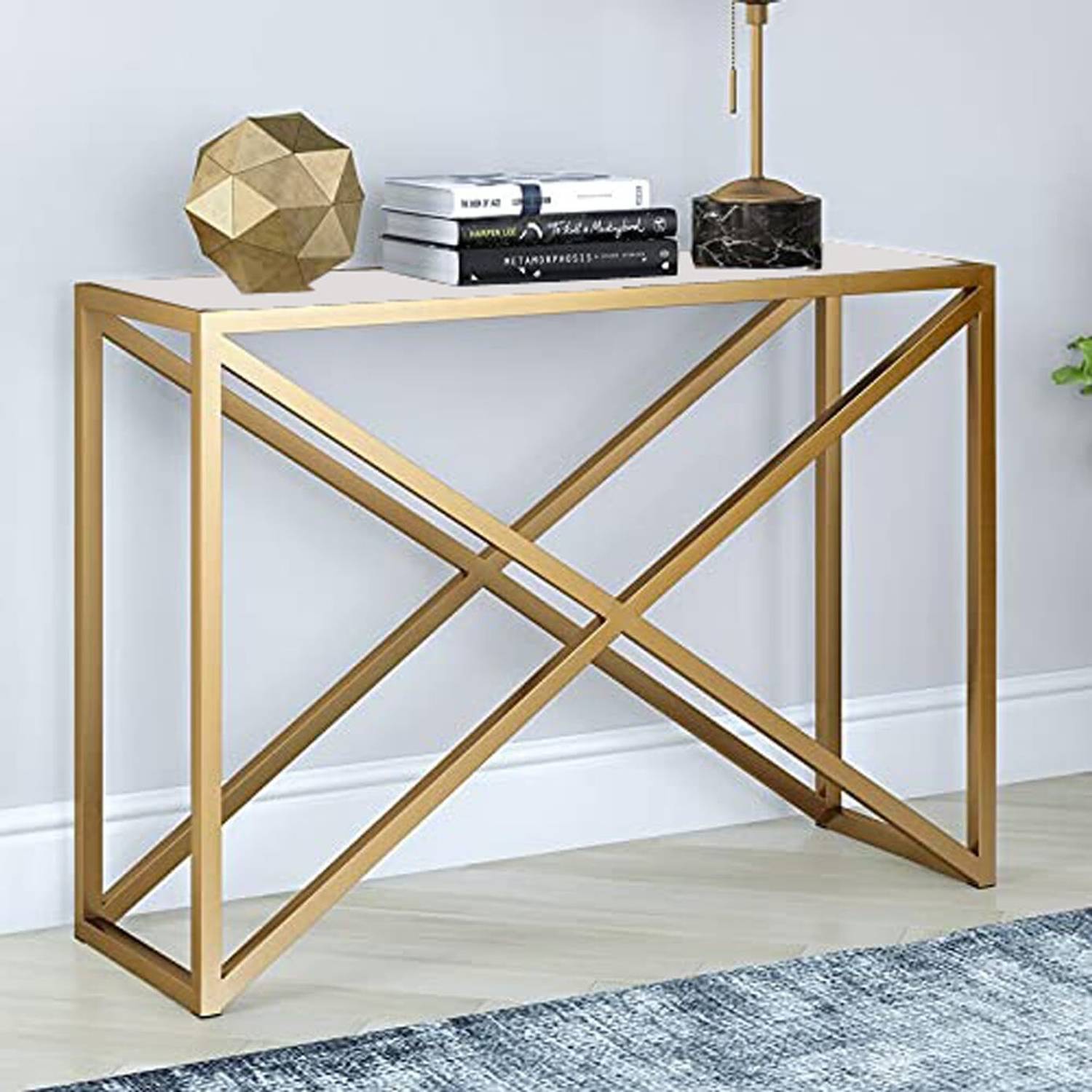 KALWARA STORE Metal Coffee Table (Finish Color - GOLD, DIY(Do-It-
