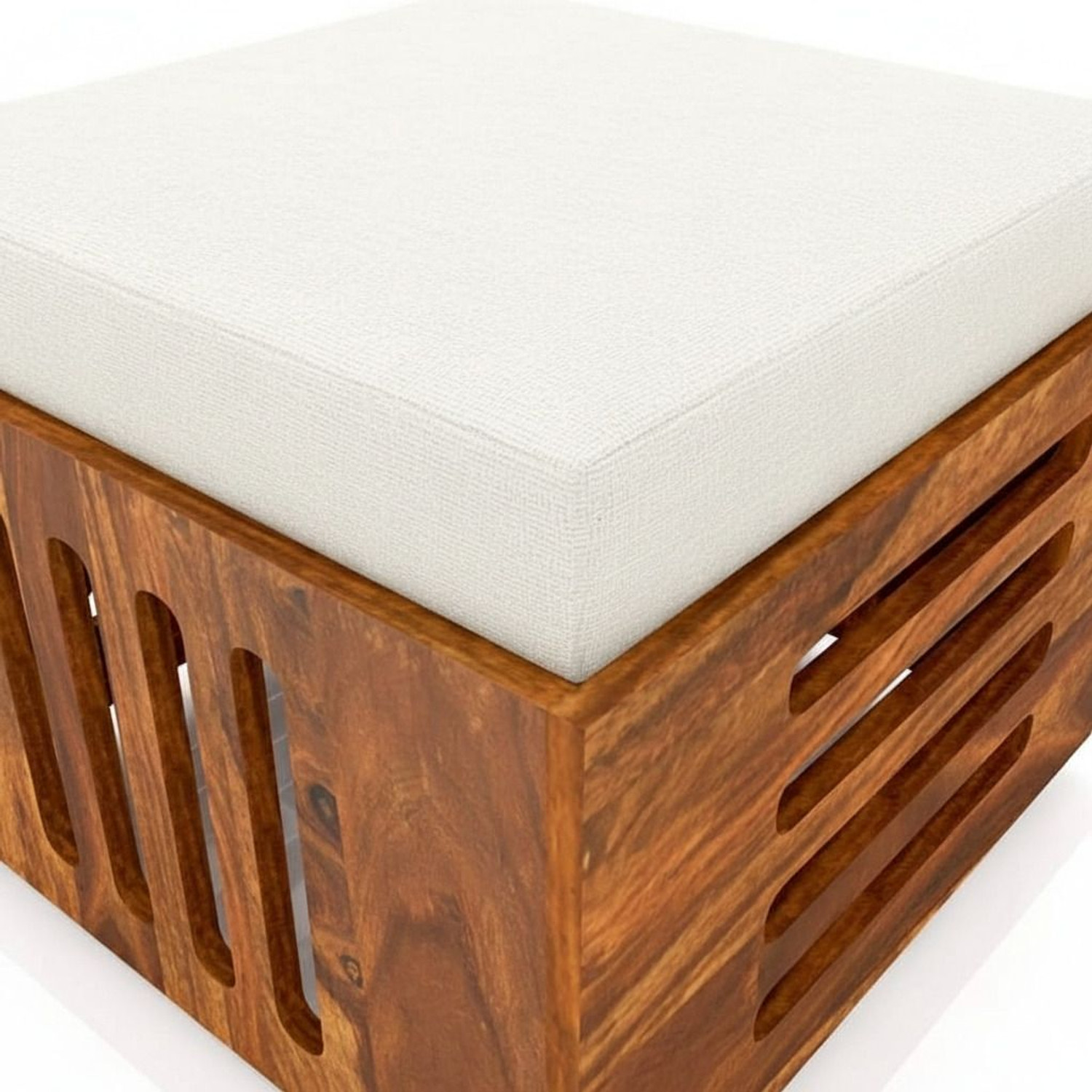 Image of Bhagwati Art Solid Sheesham Wood 2 Stool Coffee Table For | Living room | Hotel | Solid Wood Coffee Table