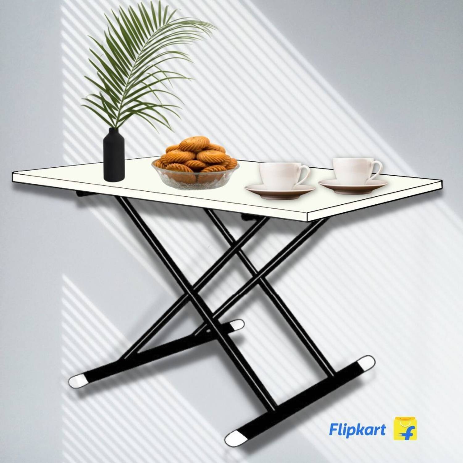 EuroQon Dual Height Adjustable Engineered Wood Coffee Table (Fini