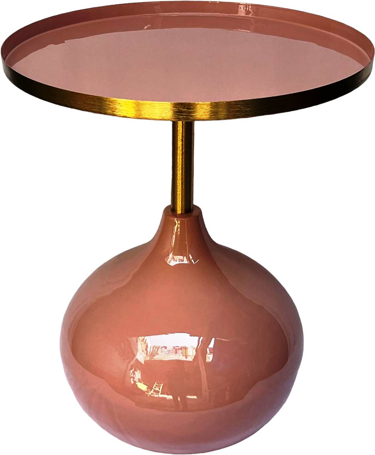 FnF Metal Coffee Table (Finish Color - MATT BRASS WITH COLOR MEEN