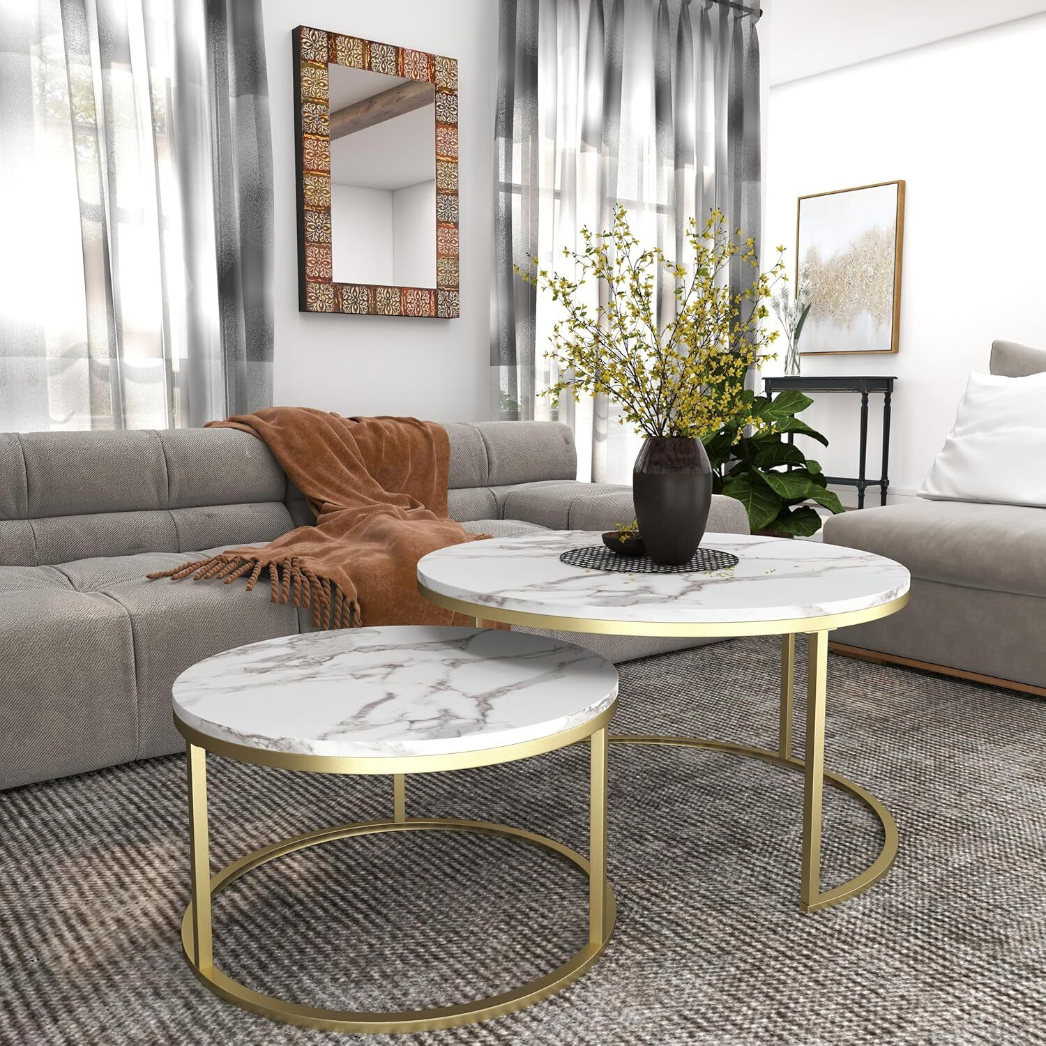 Image of Outletcart round tabel 0011 Engineered Wood Coffee Table