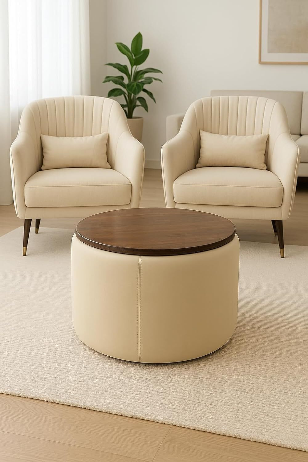 Image of FARIQUE ART ottomans Coffee tables Engineered Wood Coffee Table