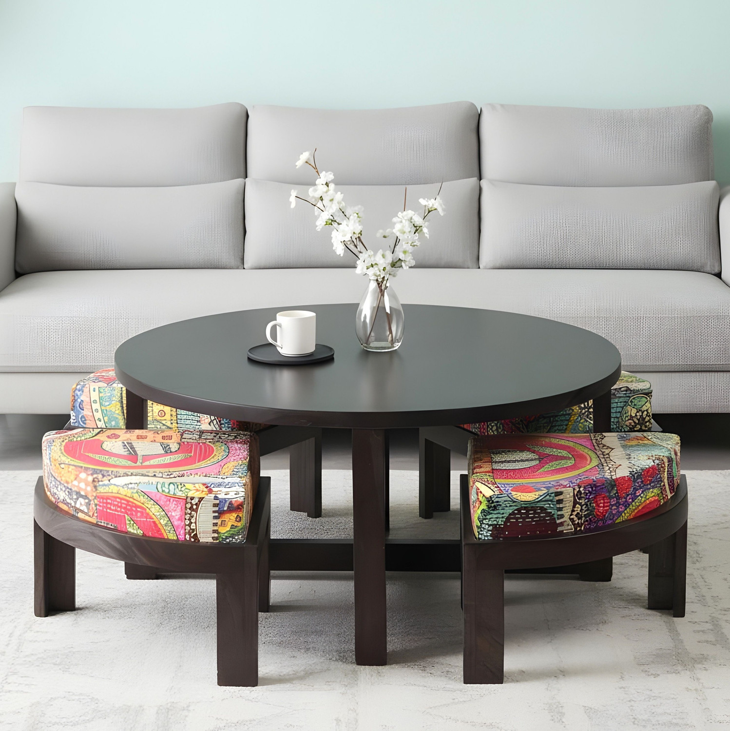 Image of Flipkart Perfect Homes Rosewood ( Sheesham ) Solid Wood Coffee Table