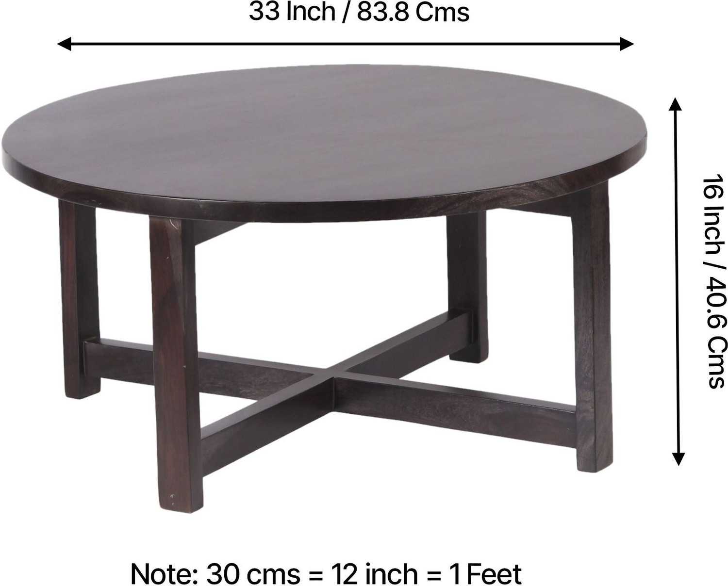 Image of Flipkart Perfect Homes Rosewood ( Sheesham ) Solid Wood Coffee Table