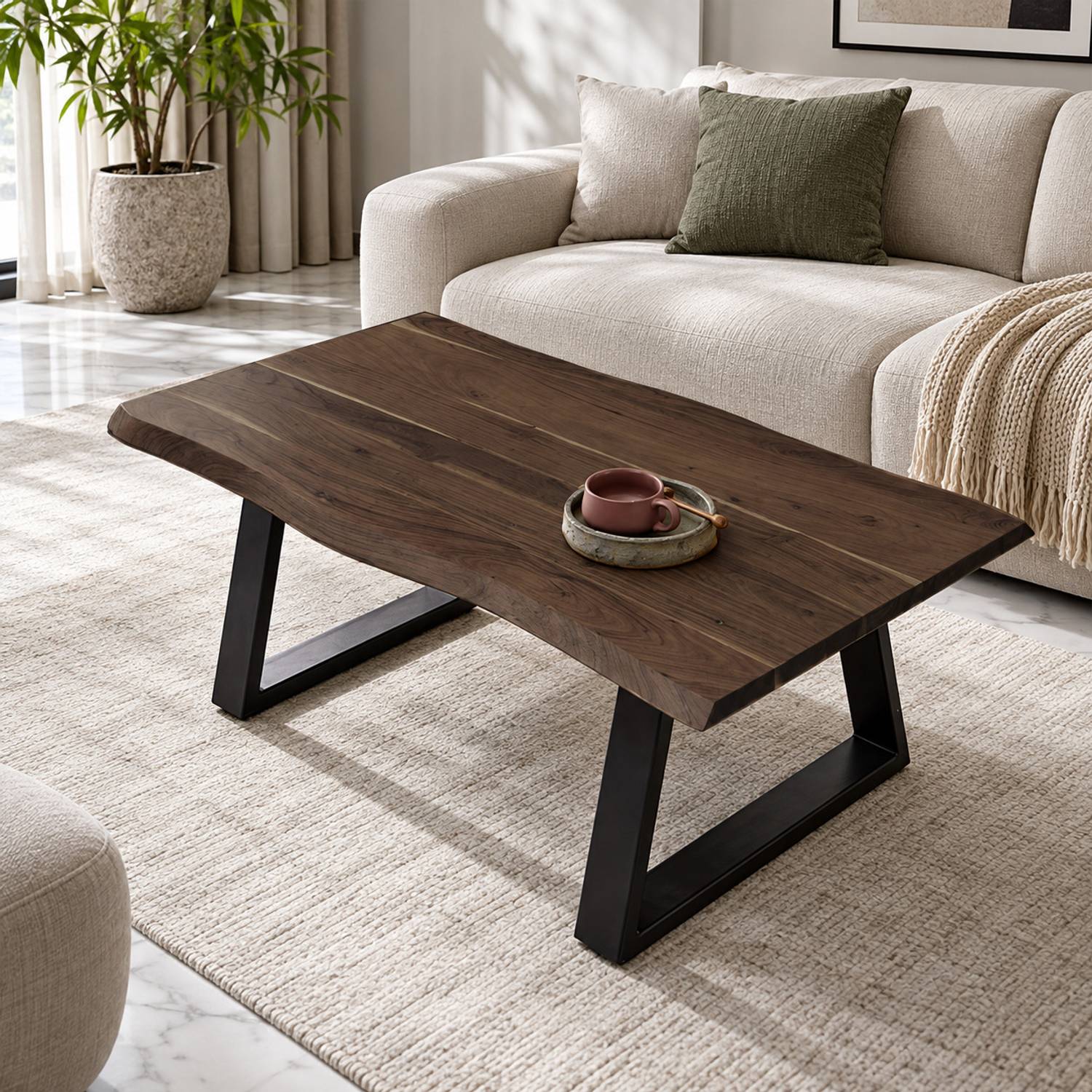 THE ATTIC KL-2159W Solid Wood Coffee Table