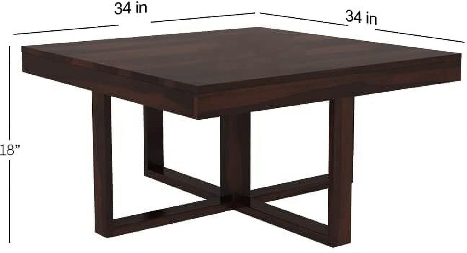Image of Devsignature Sheesham Wood Center Table With Stool /Wooden Coffee Table For Home Solid Wood Coffee Table (Finish Color - WALNUT FINISH, Pre-assembled)