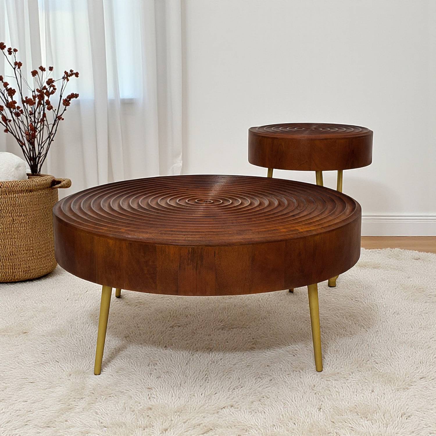 THE ATTIC Solid Wood Coffee Table (Finish Color - Honey, DIY(Do-I