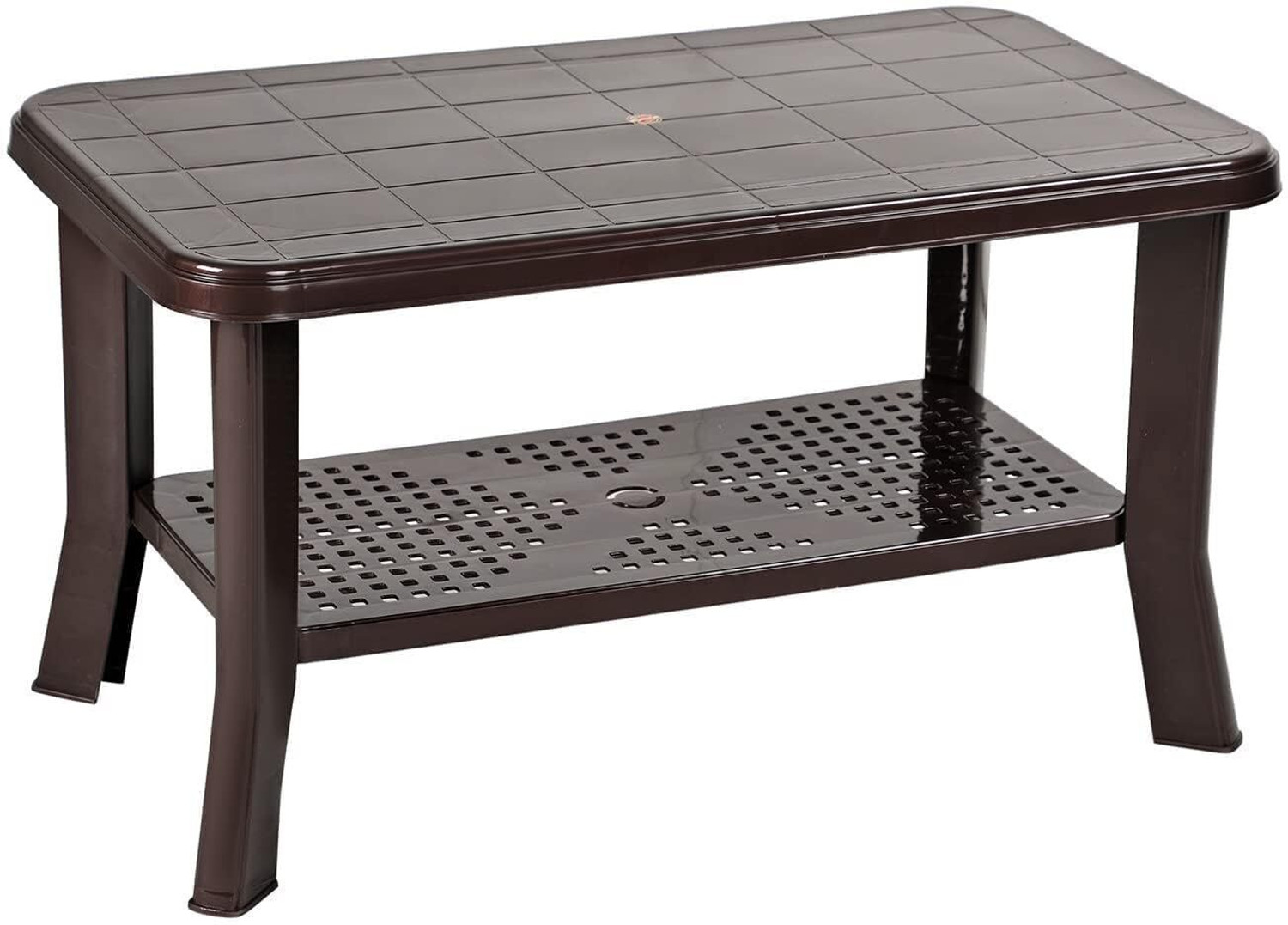 Image of Nilachal Plastic Coffee Table (Finish Color - Brown, Pre-assembled)