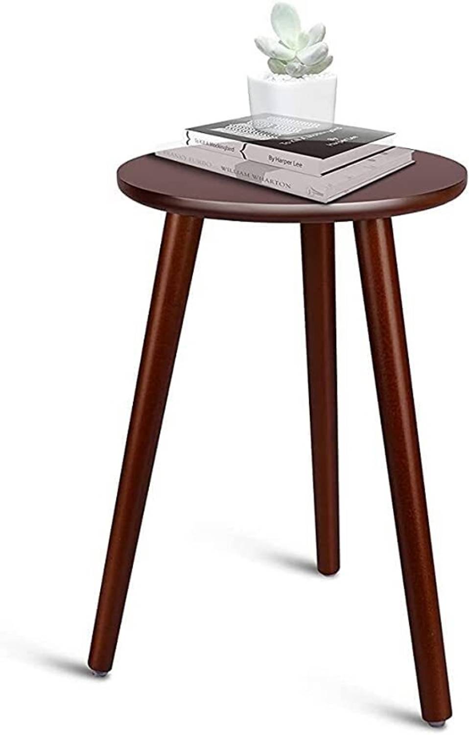 Device Bas with BROWN ART SHOPPEE Round Side Table, Nightstand Co