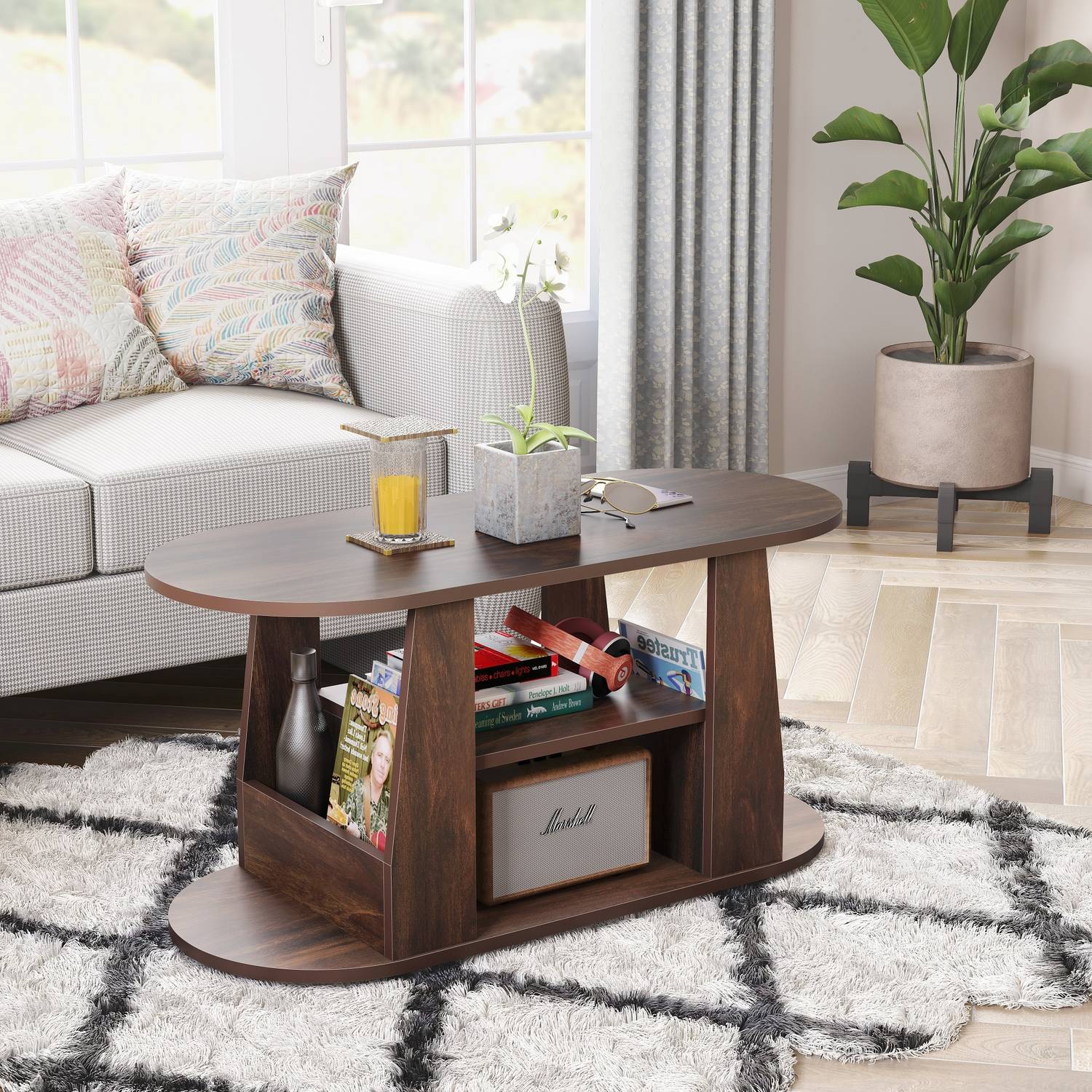 Studio Kook Ruby Engineered Wood Coffee Table (Finish Color - Jun