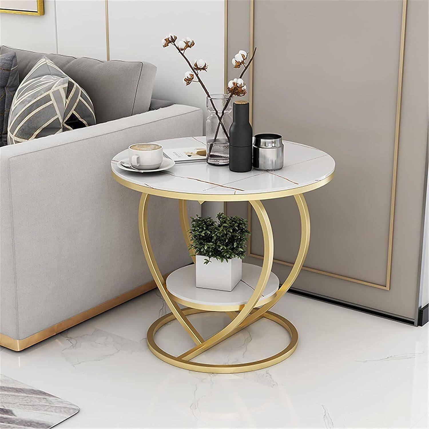 CreationsArt Engineered Wood Coffee Table (Finish Color - White,