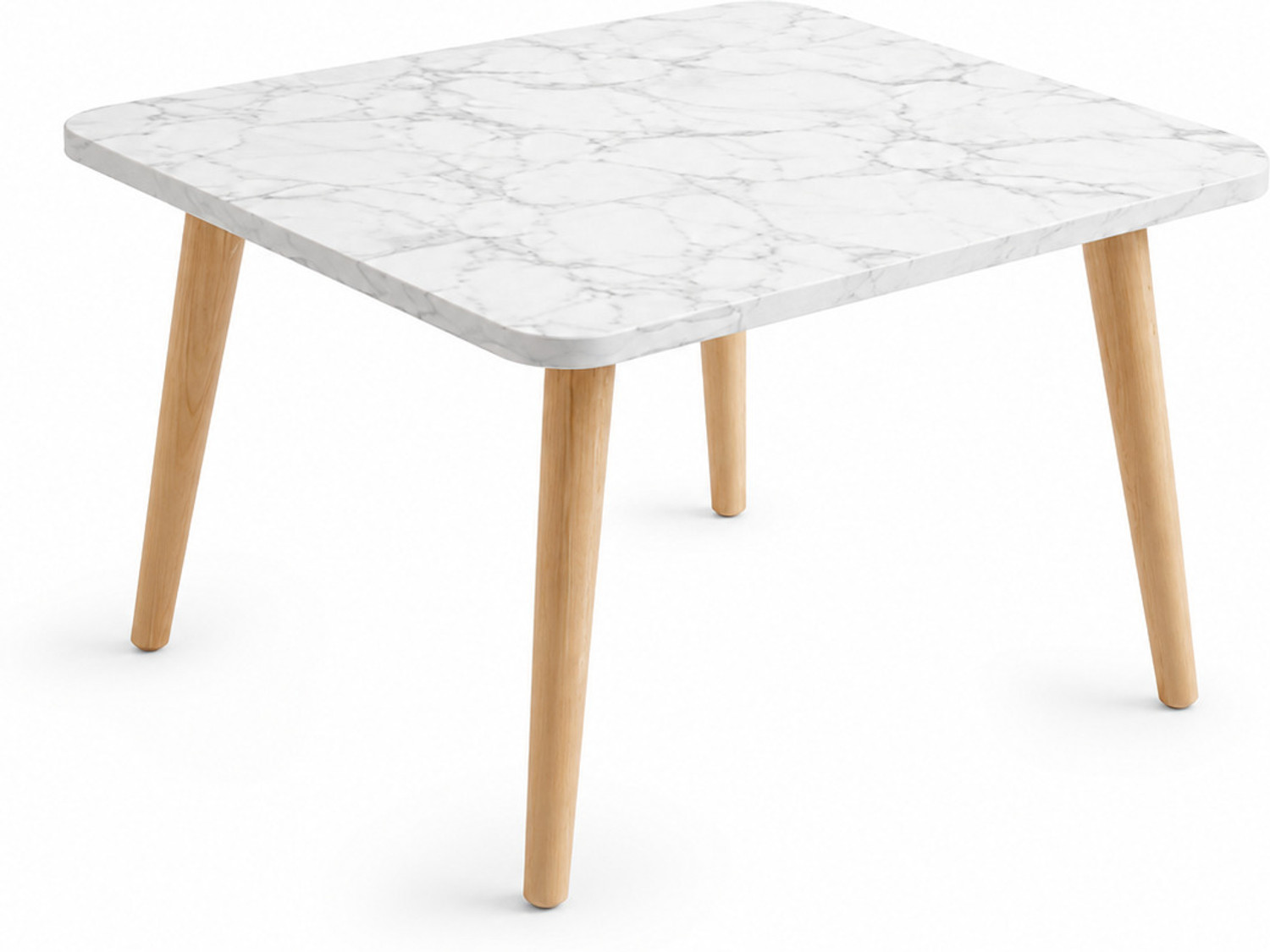 Image of UNIQUE ELITE LEGACY Modern Coffee table marble finish 18 inch, living room side table Solid Wood Coffee Table