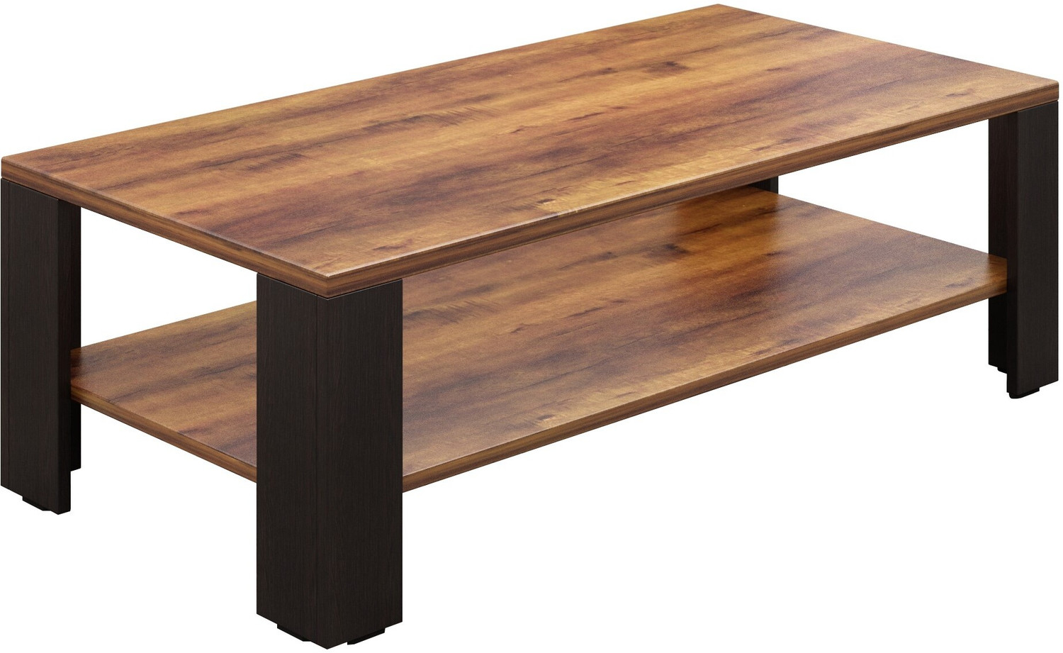 Image of FULFILHOME Engineered Wood Coffee Table (Finish Color - NATURAL TEAK, Knock Down) Engineered Wood Coffee Table