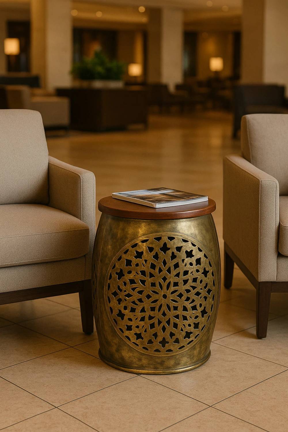 CRAFTOLOGY Desi Chi Ethnic Table Stool Must-Have Home Accent So