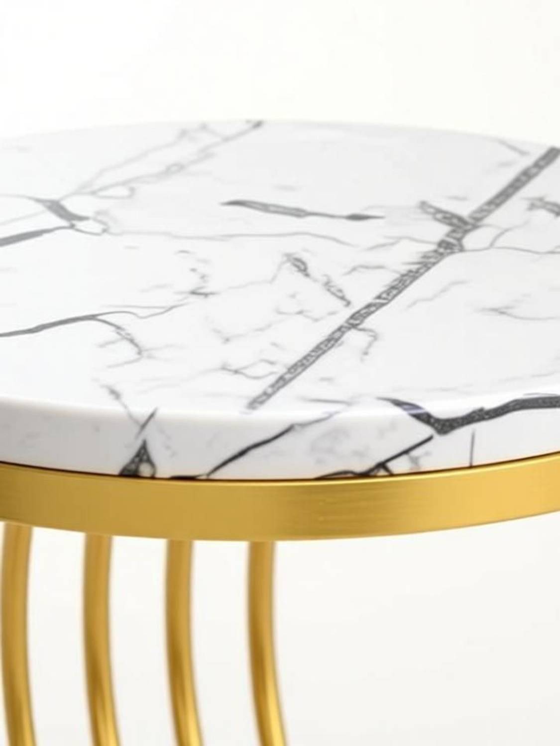 Paradise Metal Frame Marble Look Coffee Table - Image 4