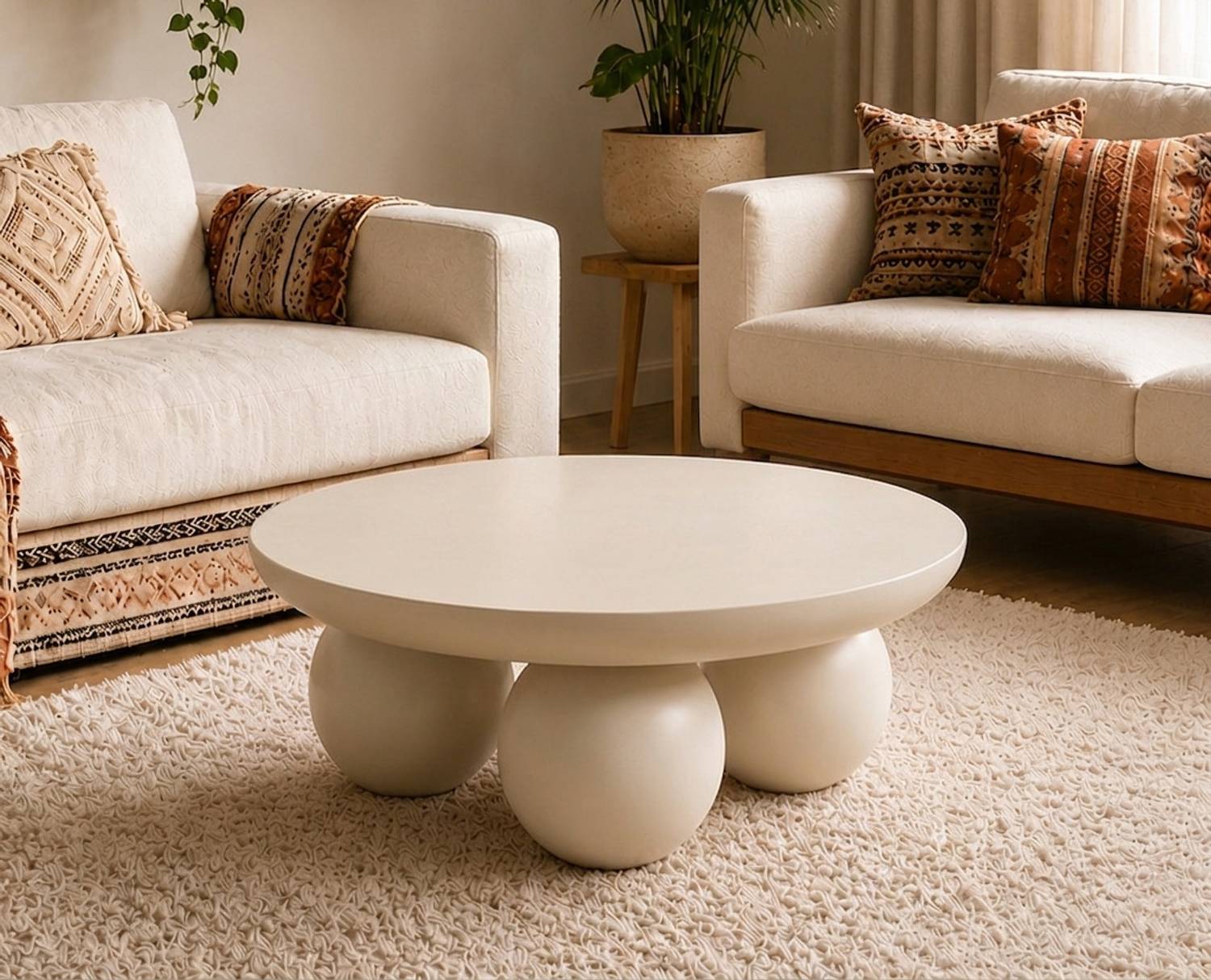 Greenseal Solid Wood Coffee Table (Finish Color - WHITE, Pre-asse