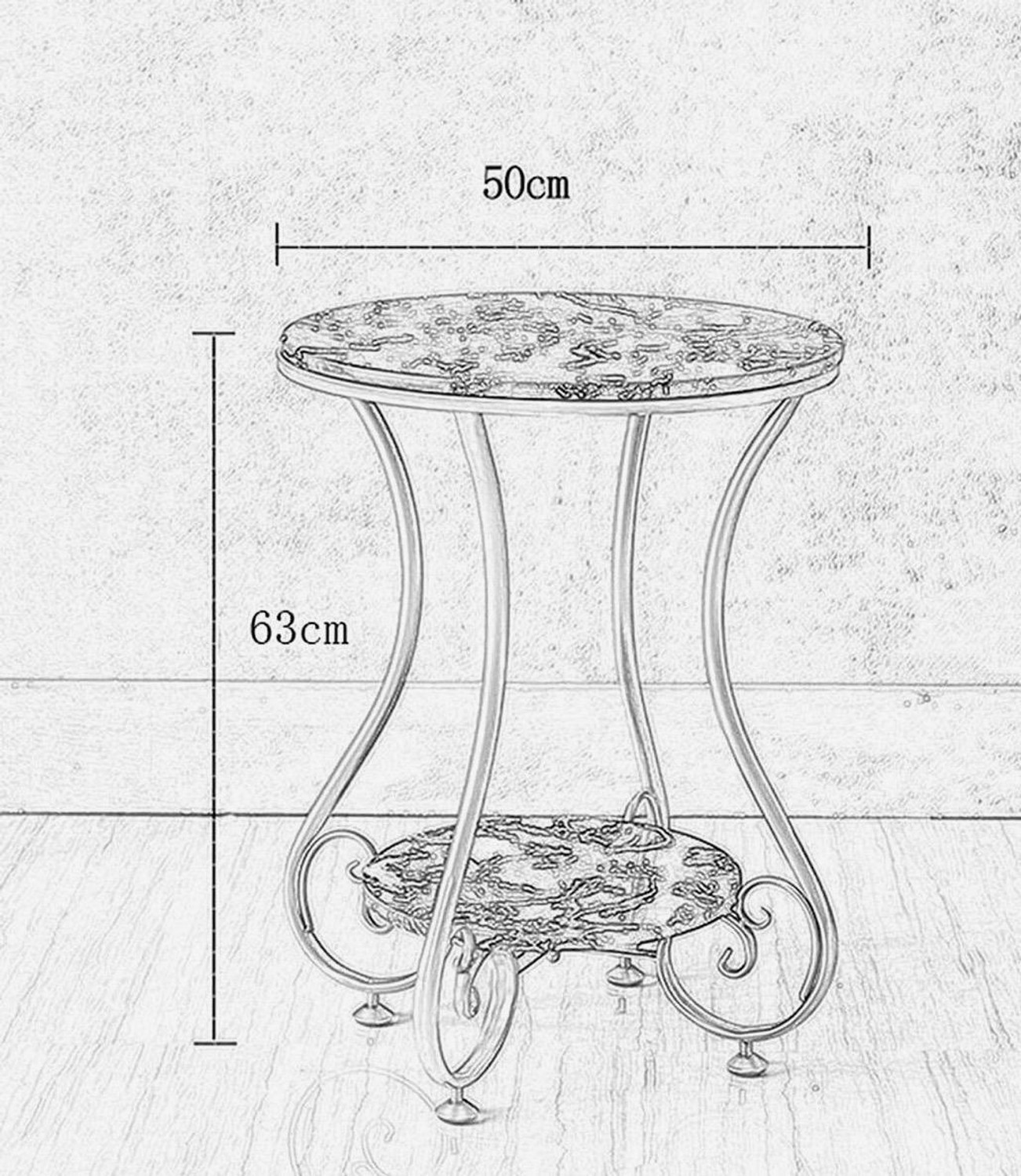 Image of ShopperCenter FLOWER /G /W Solid Wood Coffee Table