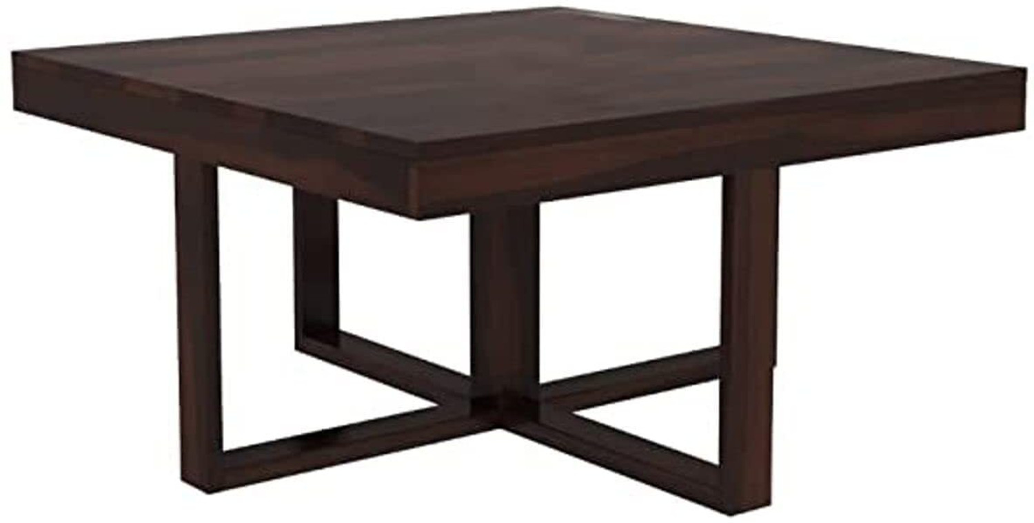 Image of Devsignature Sheesham Wood Center Table With Stool /Wooden Coffee Table For Home Solid Wood Coffee Table (Finish Color - WALNUT FINISH, Pre-assembled)