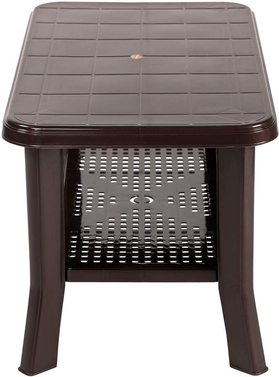 Image of Nilachal Plastic Coffee Table (Finish Color - Brown, Pre-assembled)