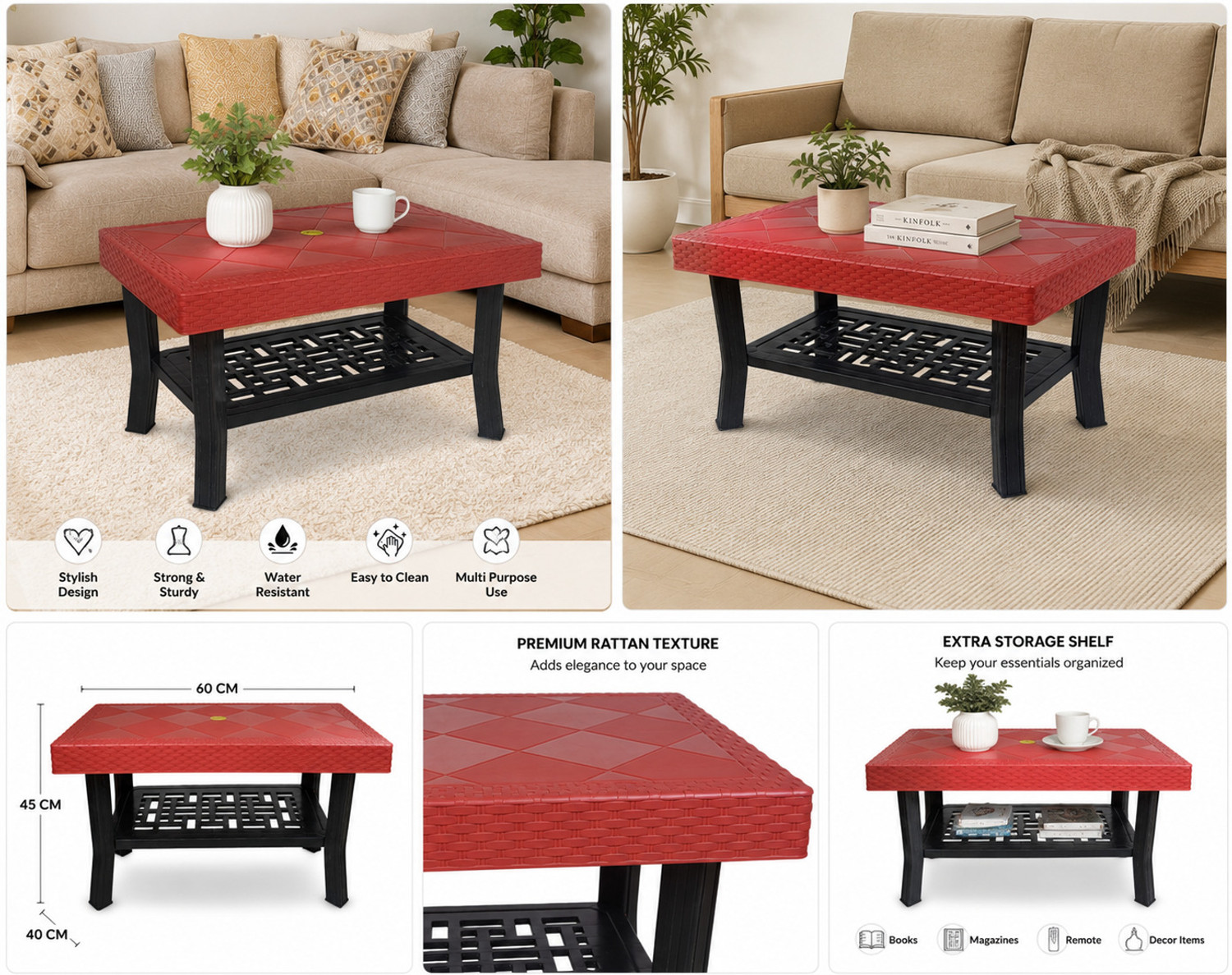 Image of Nilachal Center Coffee Table Plastic Coffee Table Plastic Coffee Table
