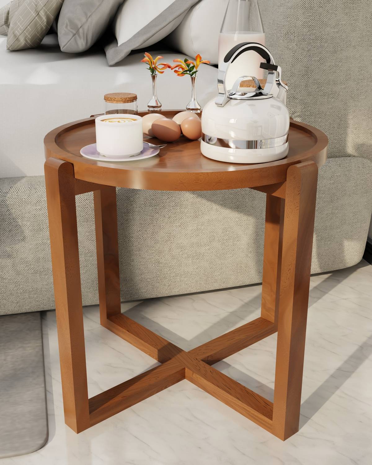 Woodsmith Folding Coffee Table Walnut Finished Solid Wood Coffee