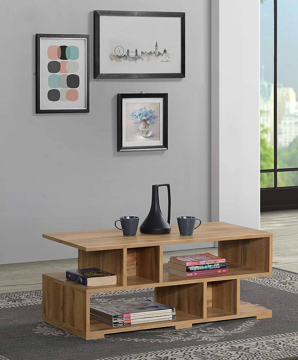 KVS Furniture Plank Siena Engineered Wood Coffee Table Engineered