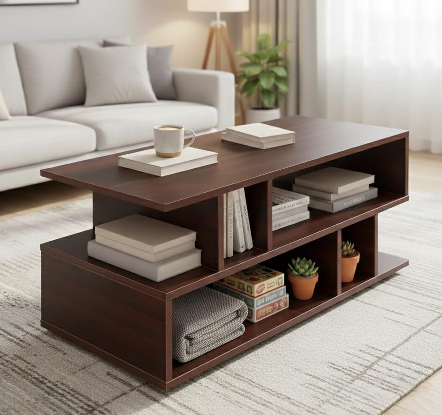 Image of GREEN SOUL Carya Coffee Table Engineered Wood Coffee Table