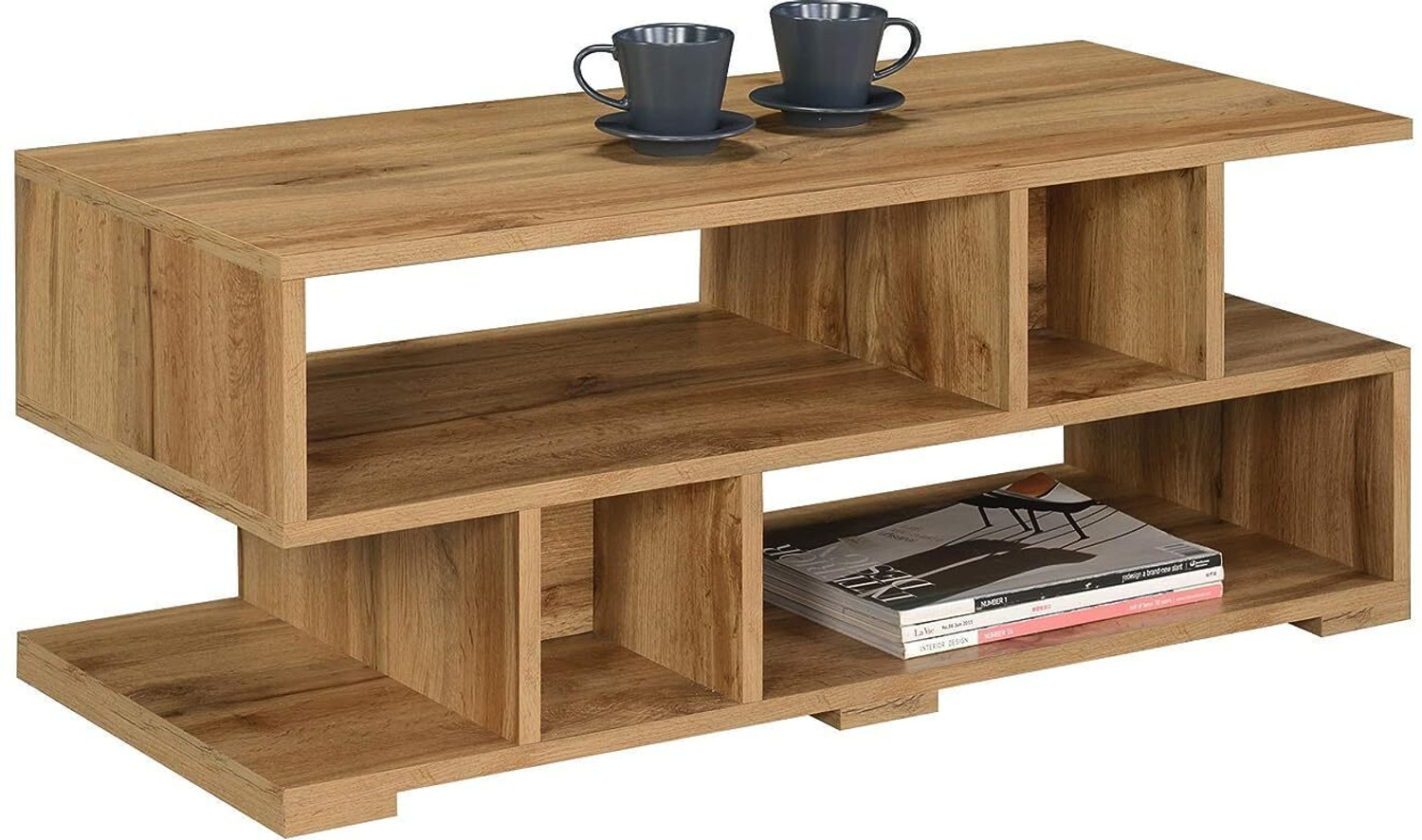 Image of sbf furniture Plank Siena Engineered Wood Coffee Table Engineered Wood Coffee Table