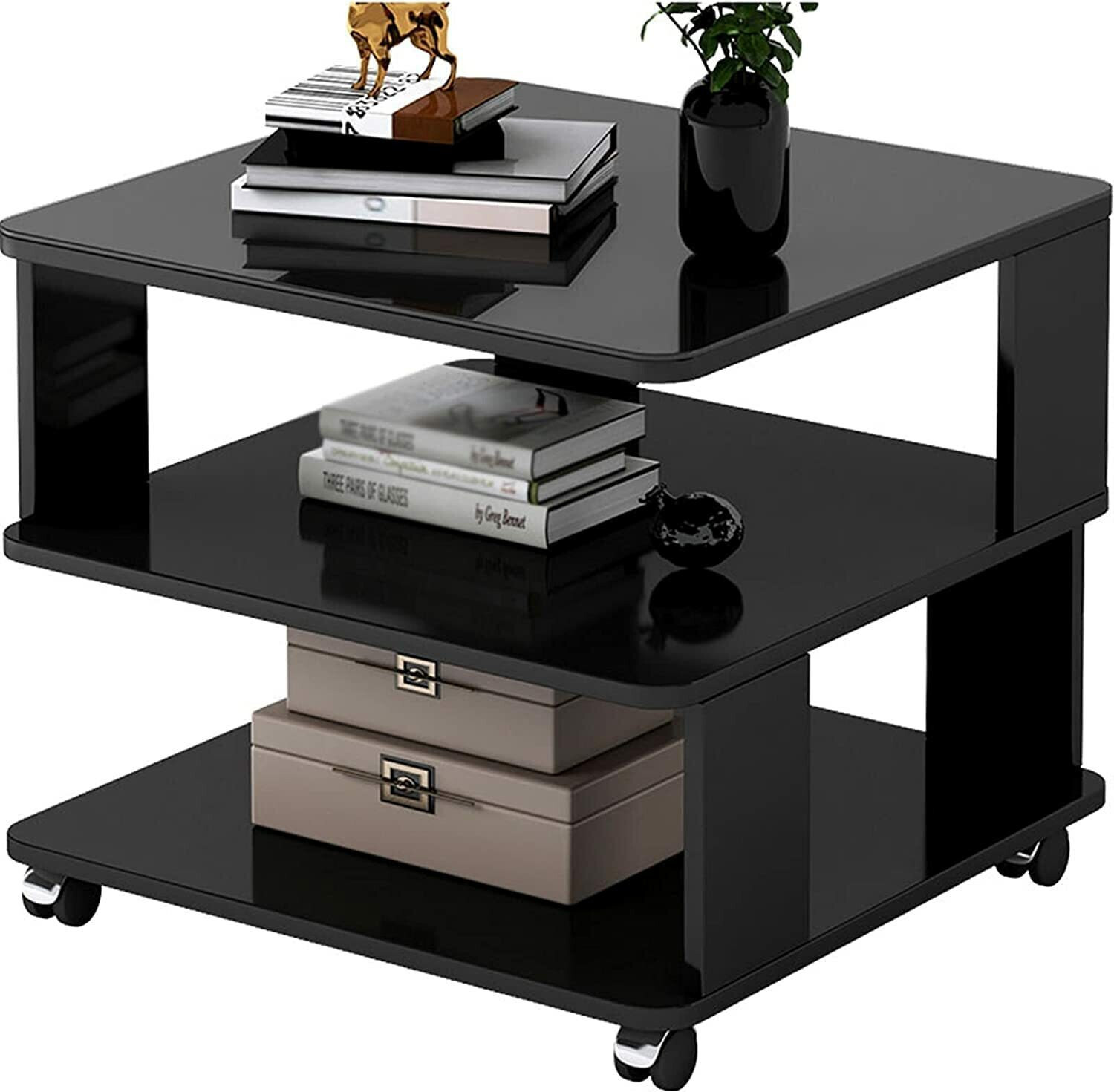Image of stardecor Unique and Stylish Standard Black Made up of Used for Storage Also. Engineered Wood Coffee Table