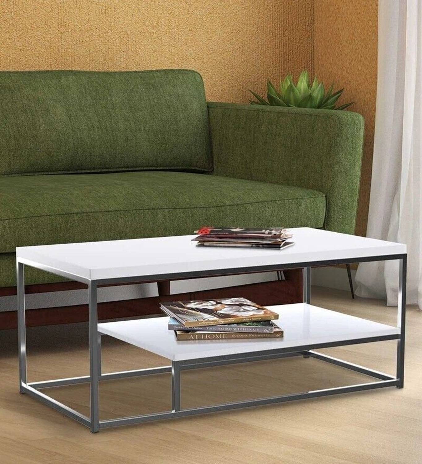 Anishwar Leena Stainless Steel Center Table Engineered Wood Coffe