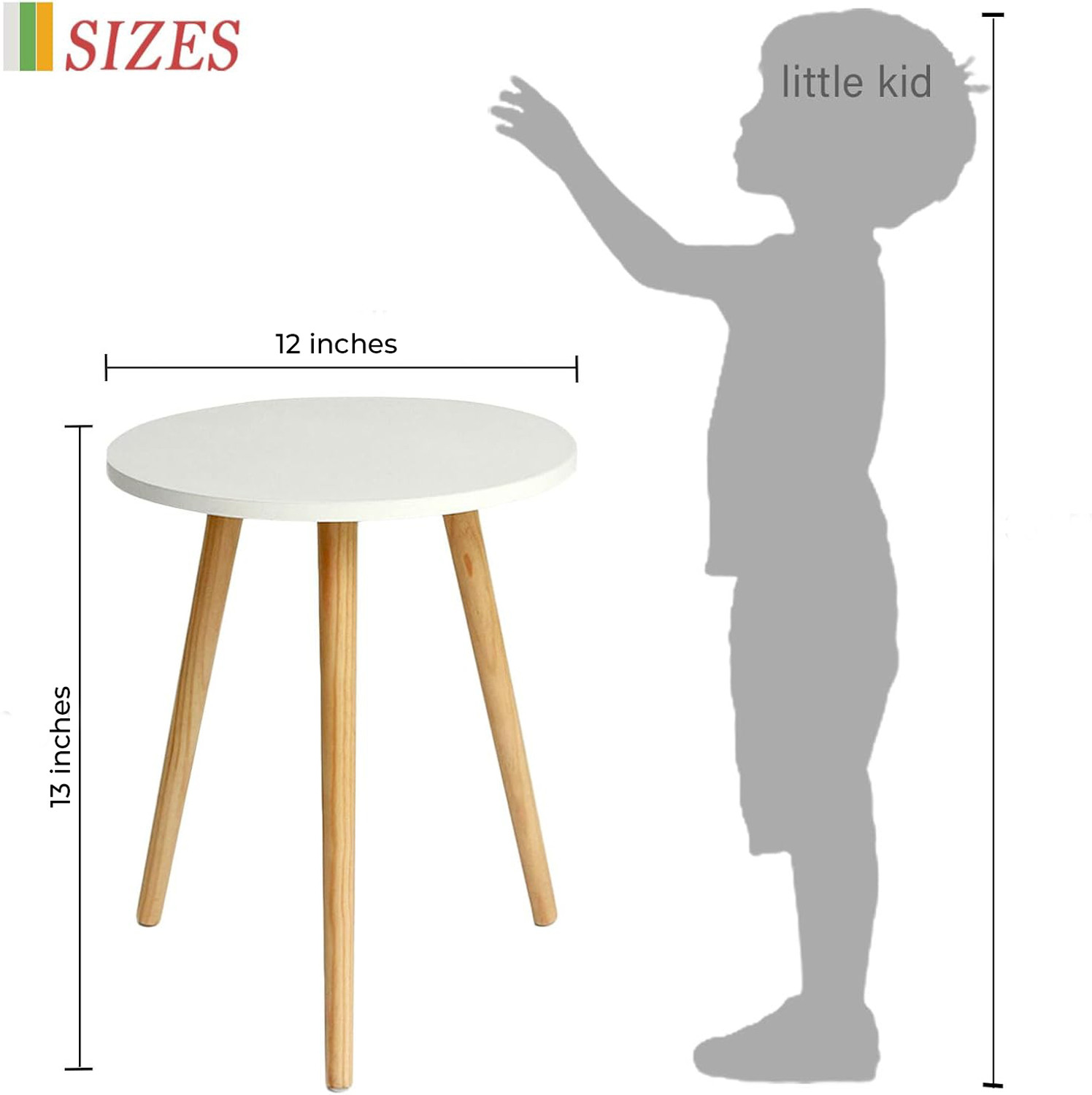 Image of Device Bas with BROWN ART SHOPPEE Side Table,End Table for Living Room,Wood Accent Table Side Table with Wood Legs Engineered Wood Coffee Table