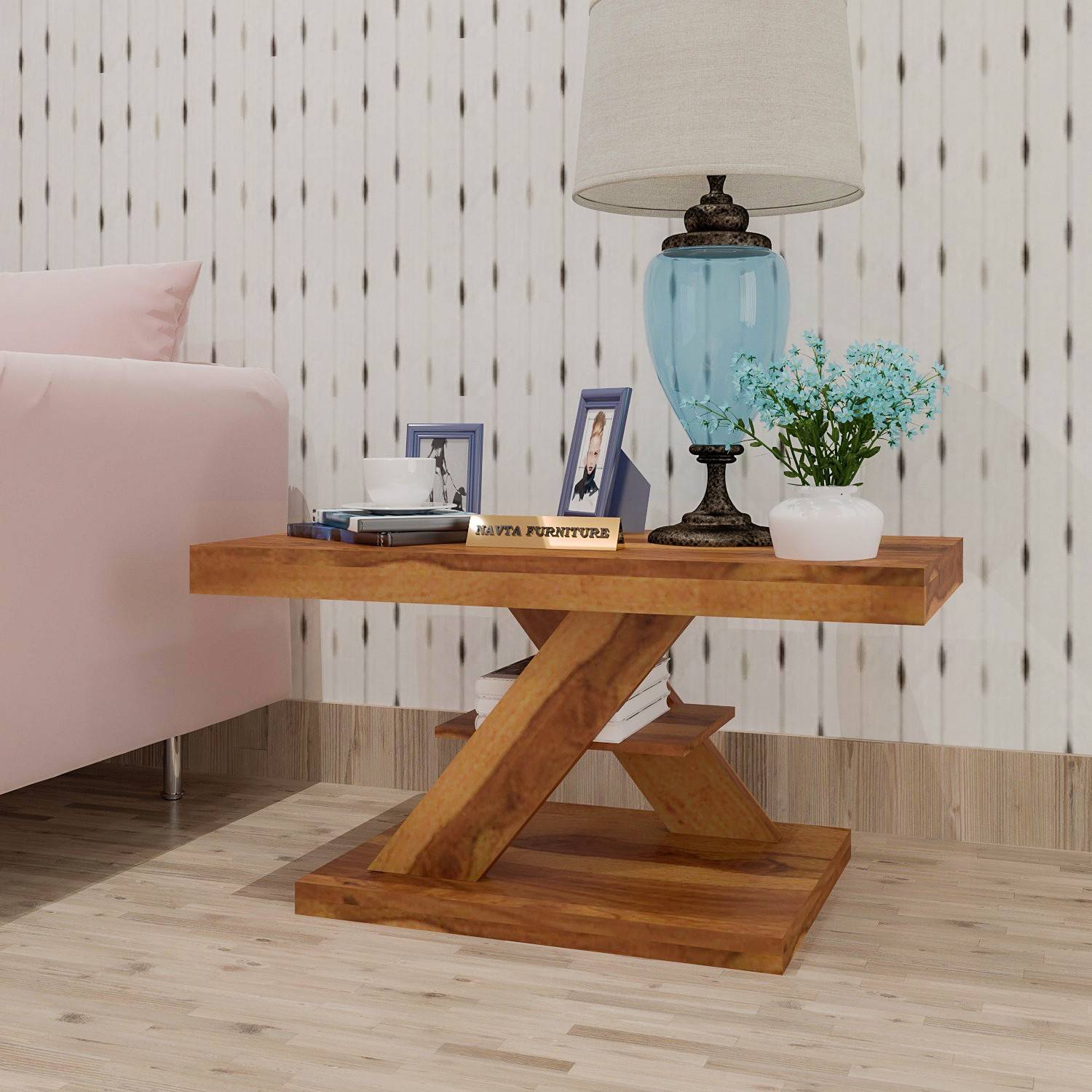 Navya Handicraft Solid Sheesham Wood Coffee Table For Living Room