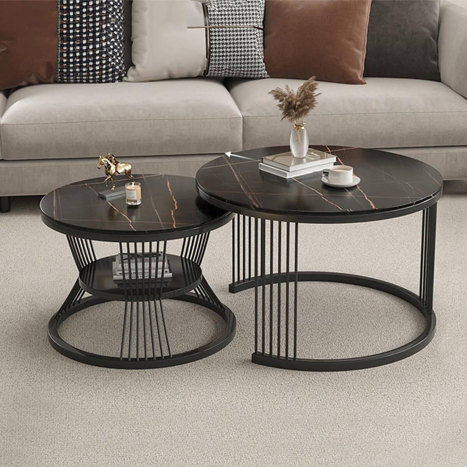 The Evozal Craft Iron frame table living room bed room mdf top (